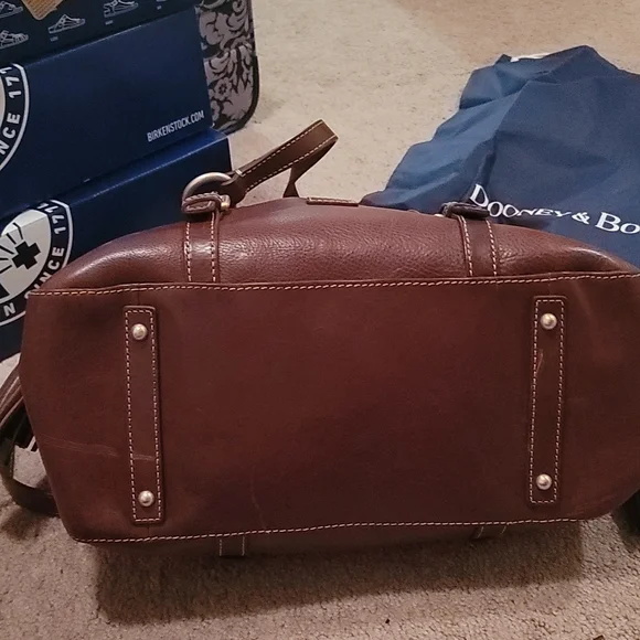 Dooney & Bourke Brown Leather Tote - Picture 7 of 9